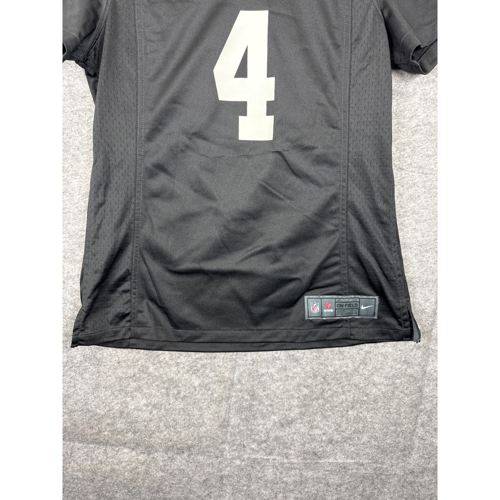 Nike NFL Oakland Raiders Derek Carr 4 Jersey Black Mens Medium Las Vegas - Picture 5 of 14